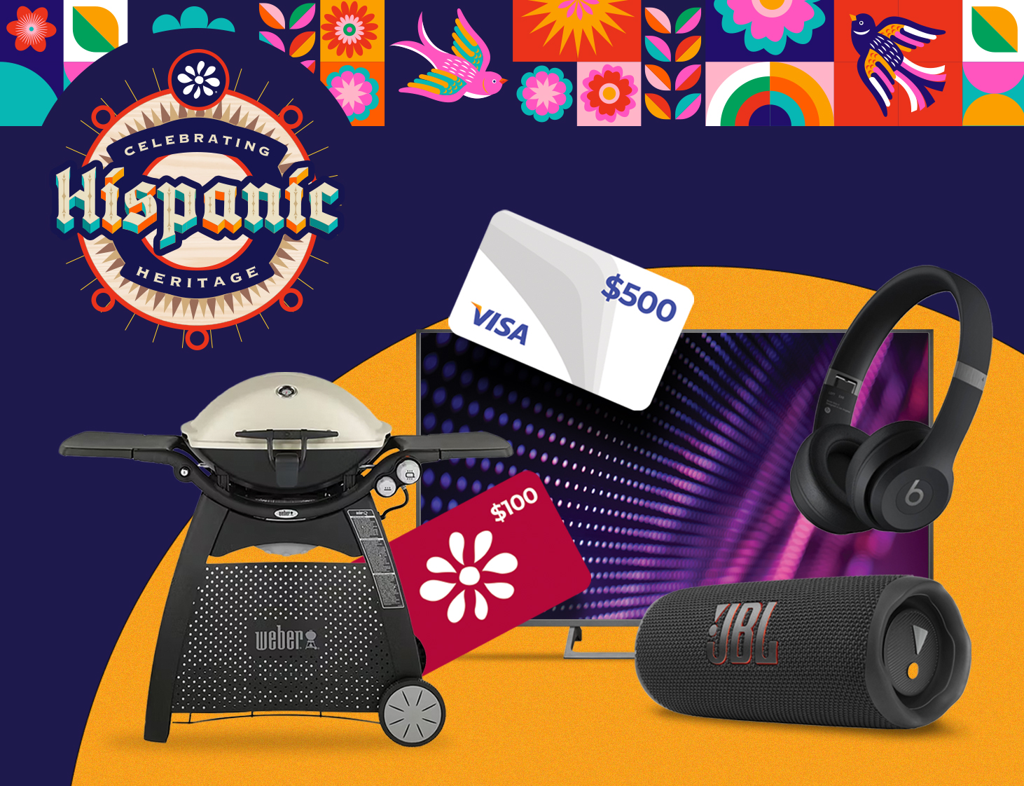 Hispanic Heritage landing page sign up form graphic